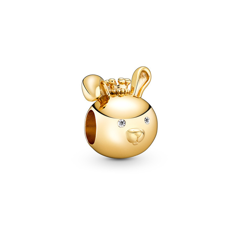 925 Sterling Silver Dora Beads Gold Zodiac Series Beaded Style Beaded DIY Accessories