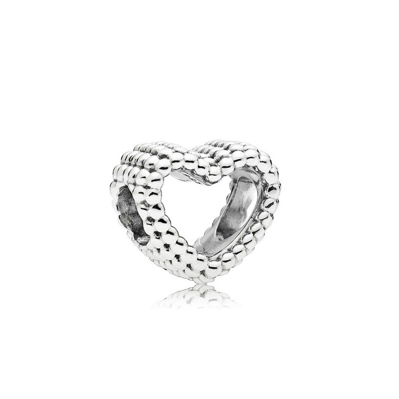 Factory direct pan luxuryreplica love 925 silver beads DIY accessories heart lock key hanging beads loose beads