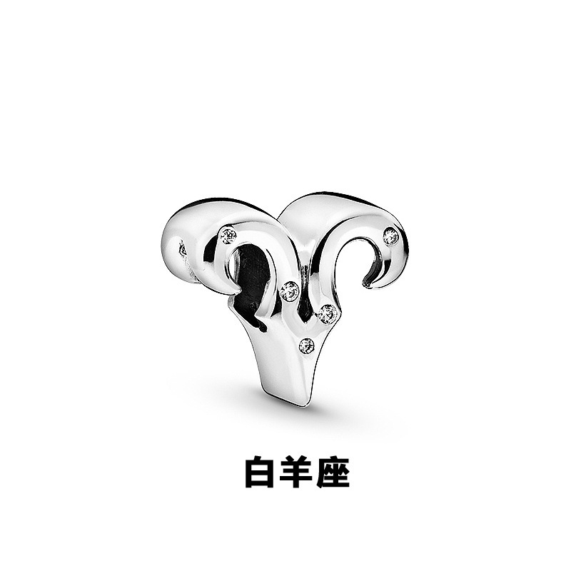 Factory direct pan luxuryreplica 925 sterling silver twelve constellation series Joker hanging beads DIY accessories loose beads