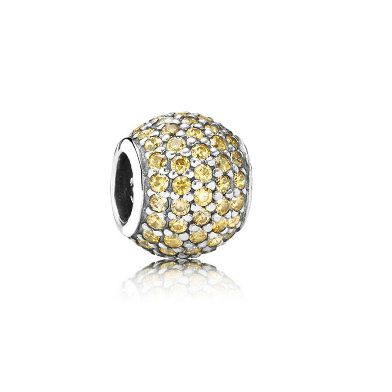 Factory direct pan  luxuryreplica 925 silver fritillary overflowing zircon kiss cute fun hanging beads DIY accessories beads