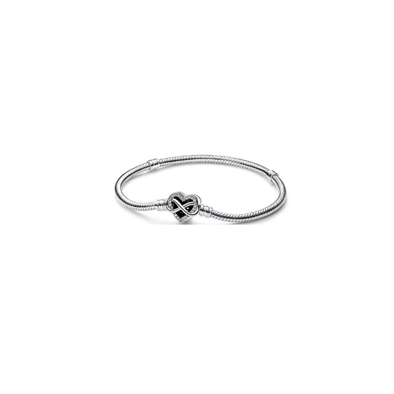 pan  luxuryreplica New Double Circle Snake Bone Chain Mother's Day Series Love Button Snake Bone Bracelet Base Chain 925 Silver