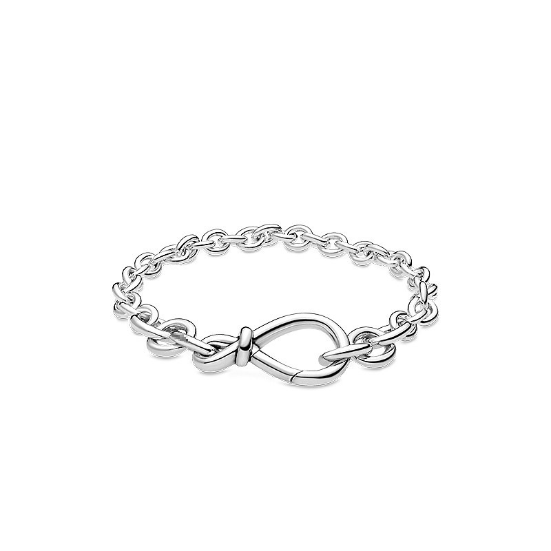 Factory direct pan  luxuryreplica 925 sterling silver mother's day eternal symbol knot bracelet DIY basic bracelet