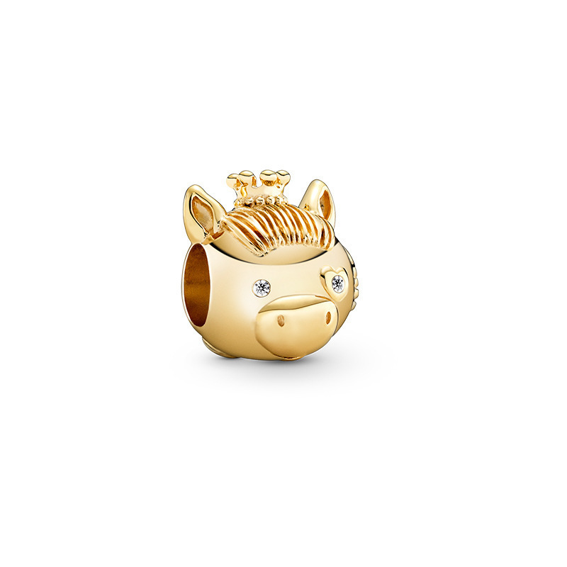 925 Sterling Silver Dora Beads Gold Zodiac Series Beaded Style Beaded DIY Accessories