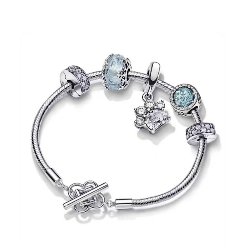 pan  luxuryreplica New Bracelet s925 Sterling Silver Rose suit Adventure Travel DIY Beaded Pendant King of Glory Bracelet