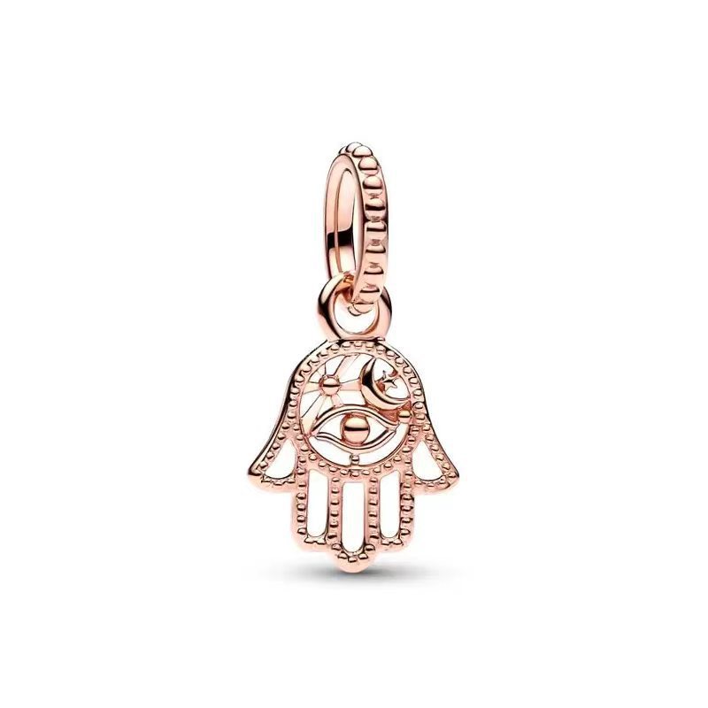 pan luxuryreplica 925 Sterling Silver Beads Summer New Mermaid Crab Blue Butterfly Pendant Pendant