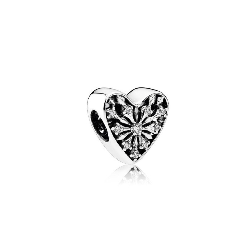 Factory direct pan luxuryreplica love 925 silver beads DIY accessories heart lock key hanging beads loose beads
