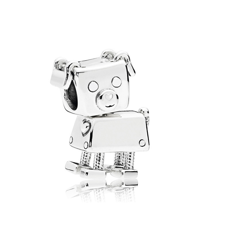 pan luxuryreplica 925 sterling silver robot panda animal cute personality hanging beads DIY accessories beads
