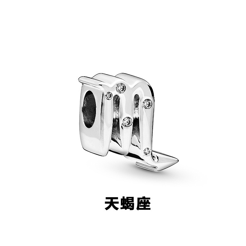 Factory direct pan luxuryreplica 925 sterling silver twelve constellation series Joker hanging beads DIY accessories loose beads