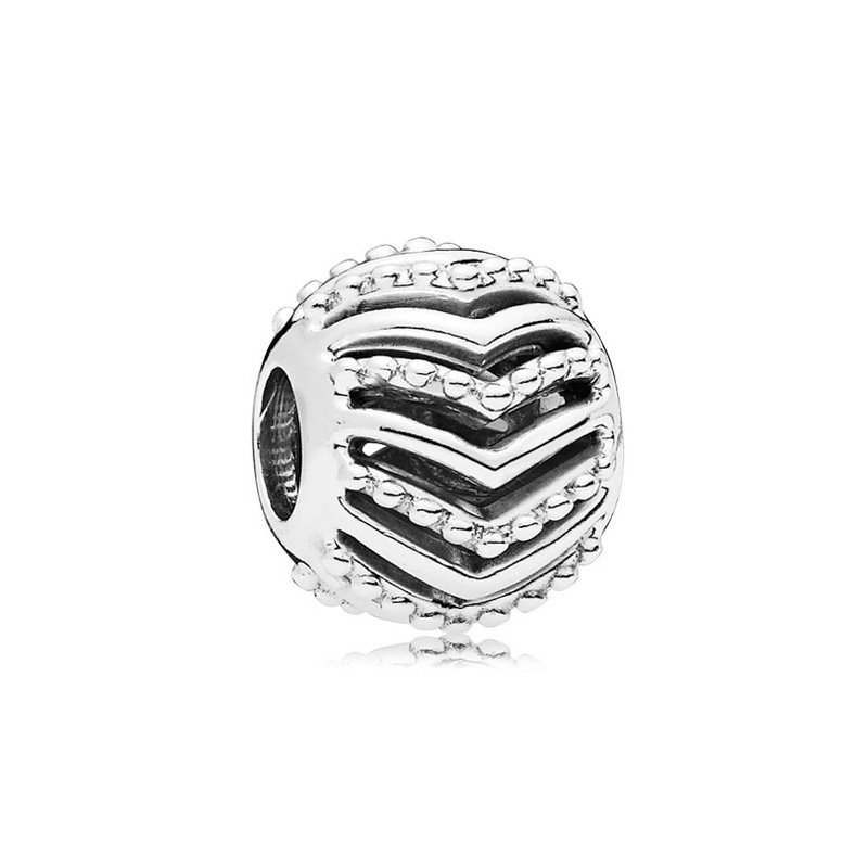 Factory direct pan luxuryreplica 925 silver water droplets zircon hollow series four-leaf clover wave beads DIY accessories