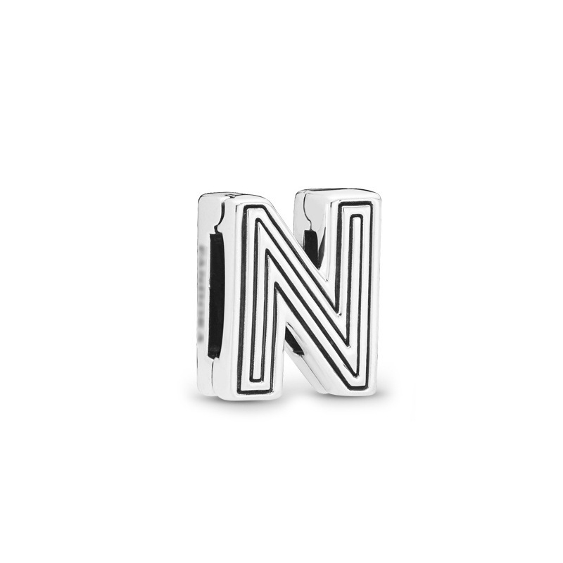 Factory direct pan luxuryreplica 925 silver 26 letter series fixed buckle bead accessories beads