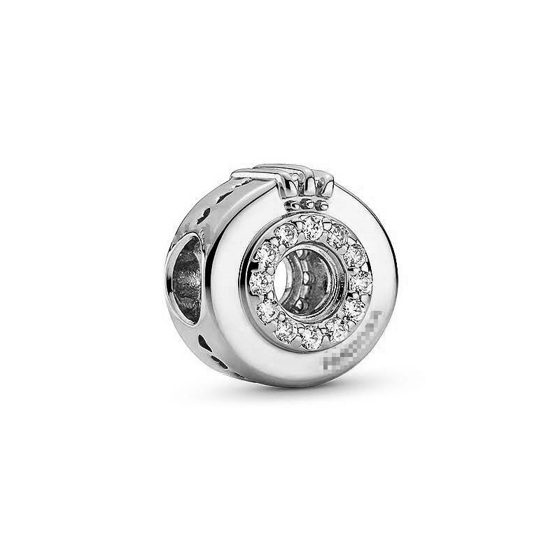 Cross-border Live Broadcast for 925 Silver pan luxuryreplica Beads Pendant Crown O Series Fixed Buckle Beads DIY