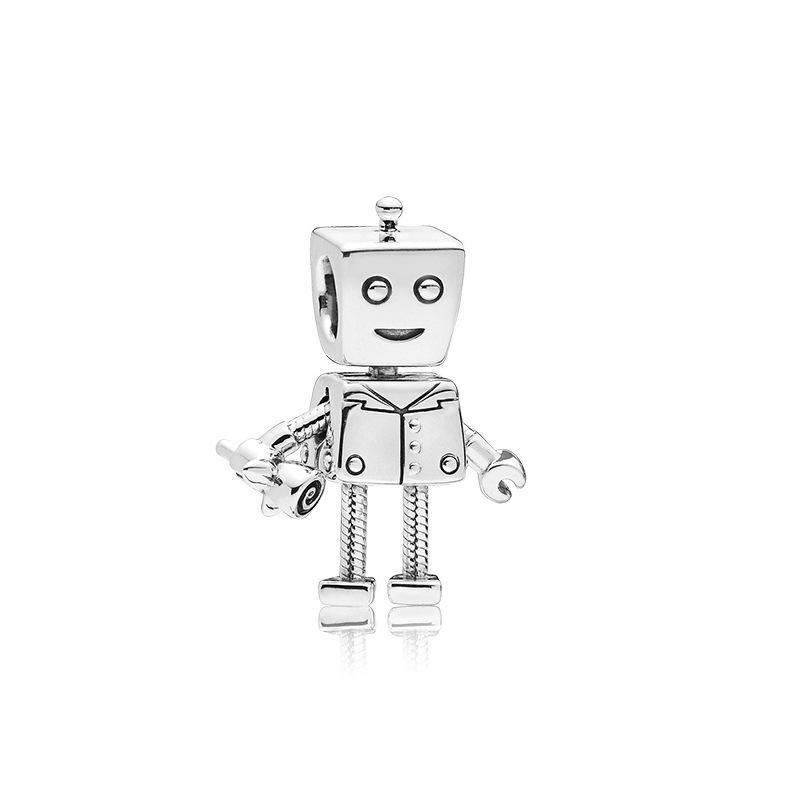 pan luxuryreplica 925 sterling silver robot panda animal cute personality hanging beads DIY accessories beads