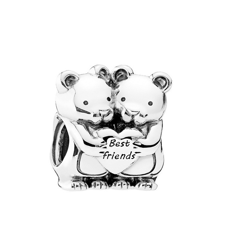 pan luxuryreplica 925 sterling silver robot panda animal cute personality hanging beads DIY accessories beads