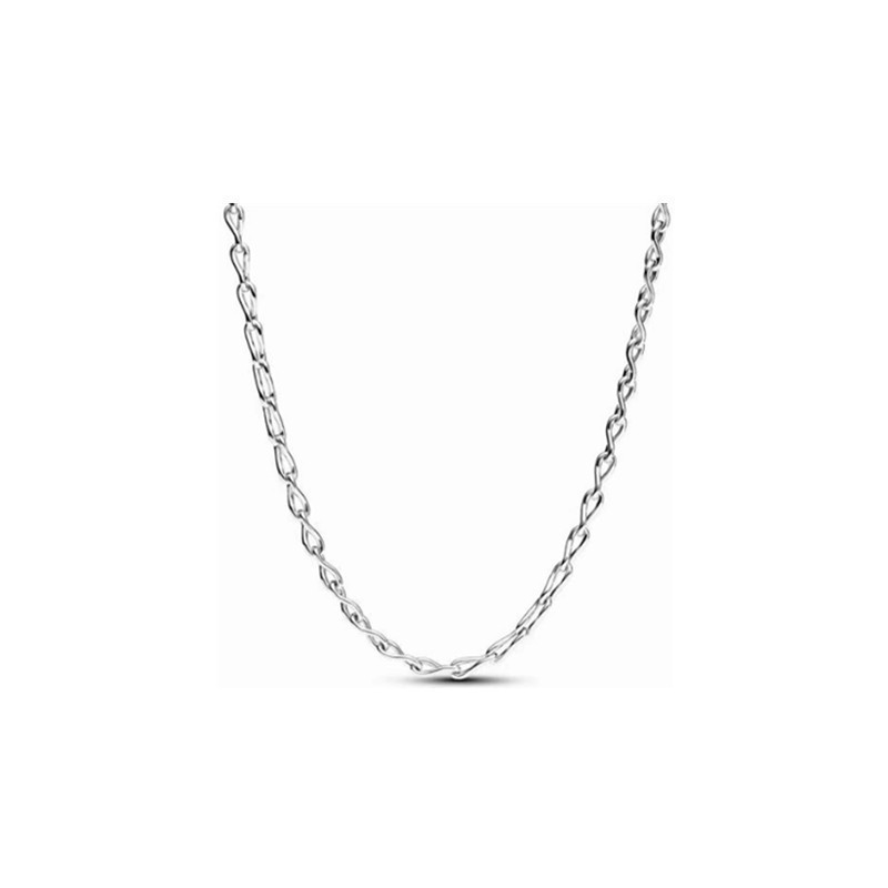 pan luxuryreplica 925 Sterling Silver Necklace Me Series Lock Head Chain Women's Pearl Necklace DIY Basic Clavicle Chain Women