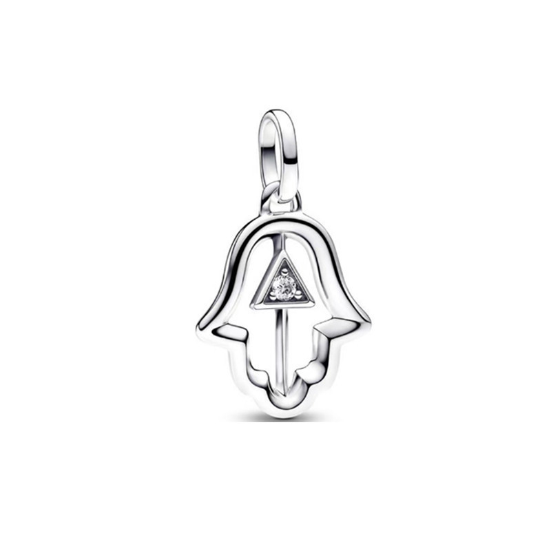 pan  luxuryreplica beads 925 sterling silver new gold color double love pendant love beads DIY accessories beaded