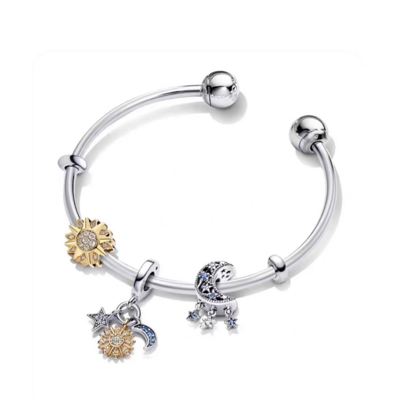 pan  luxuryreplica New Bracelet s925 Sterling Silver Rose suit Adventure Travel DIY Beaded Pendant King of Glory Bracelet