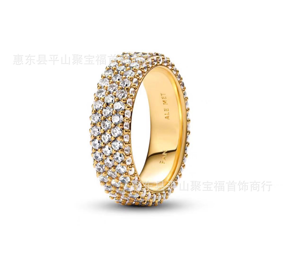 pan luxuryreplica 925 Sterling Silver Two-Tone Ring Looking at each other Ring Couple Ring