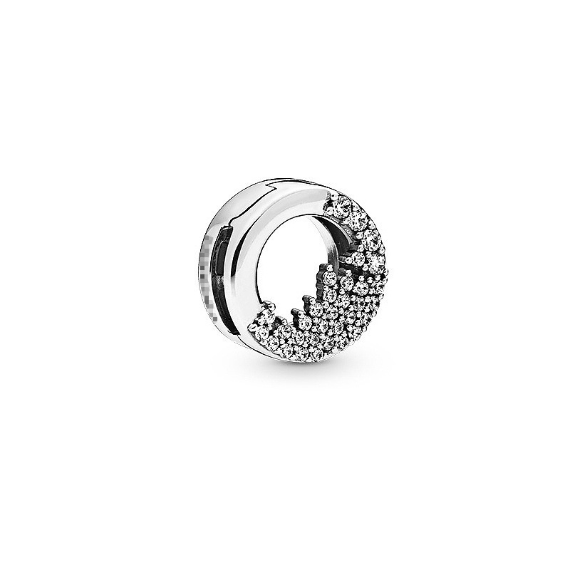 pan  luxuryreplica 925 Sterling Silver Love Butterfly Moon Fixed Buckle Beads DIY Accessories Beads