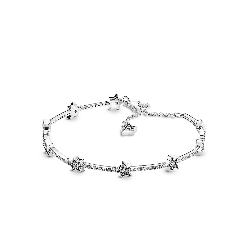 Factory direct pan  luxuryreplica 925 sterling silver sky star bracelet five-pointed star bracelet pavé with diamond bracelet