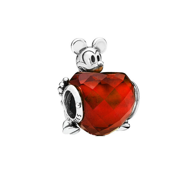 Factory Outlet pan luxuryreplica 925 Silver Apple Love Mouse Bag Beads Surprise Gift Box Hanging Beads DIY Accessories