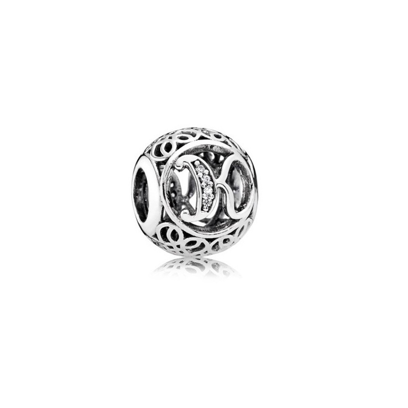 pan luxuryreplica 925 Sterling Silver Beads 26 Letters Series Round Beaded DIY Accessories Beads