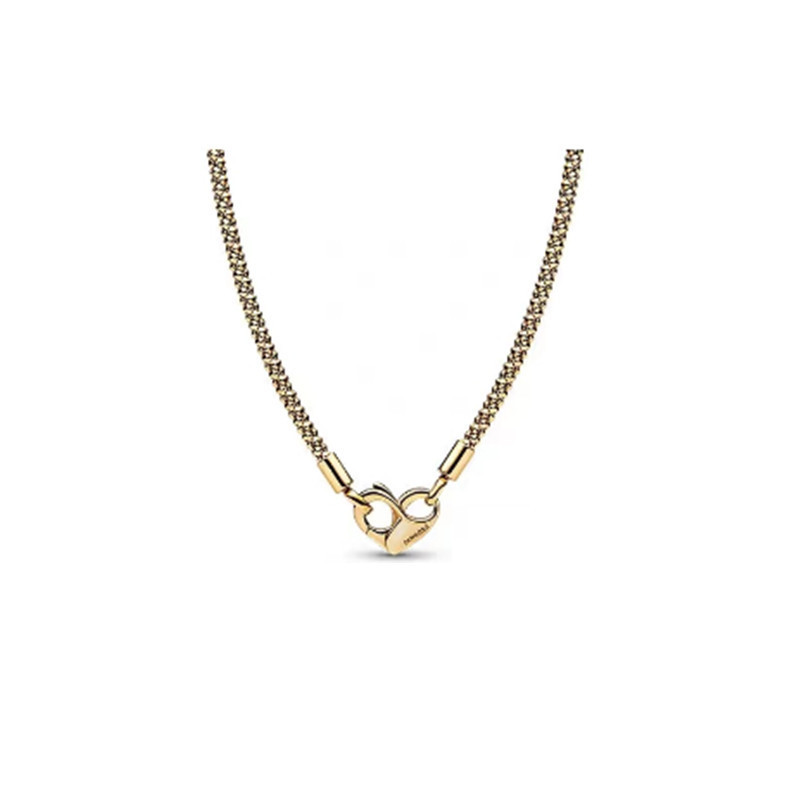 pan luxuryreplica 925 Sterling Silver Three-color Love Joker Necklace DIY Basic Clavicle Chain Women