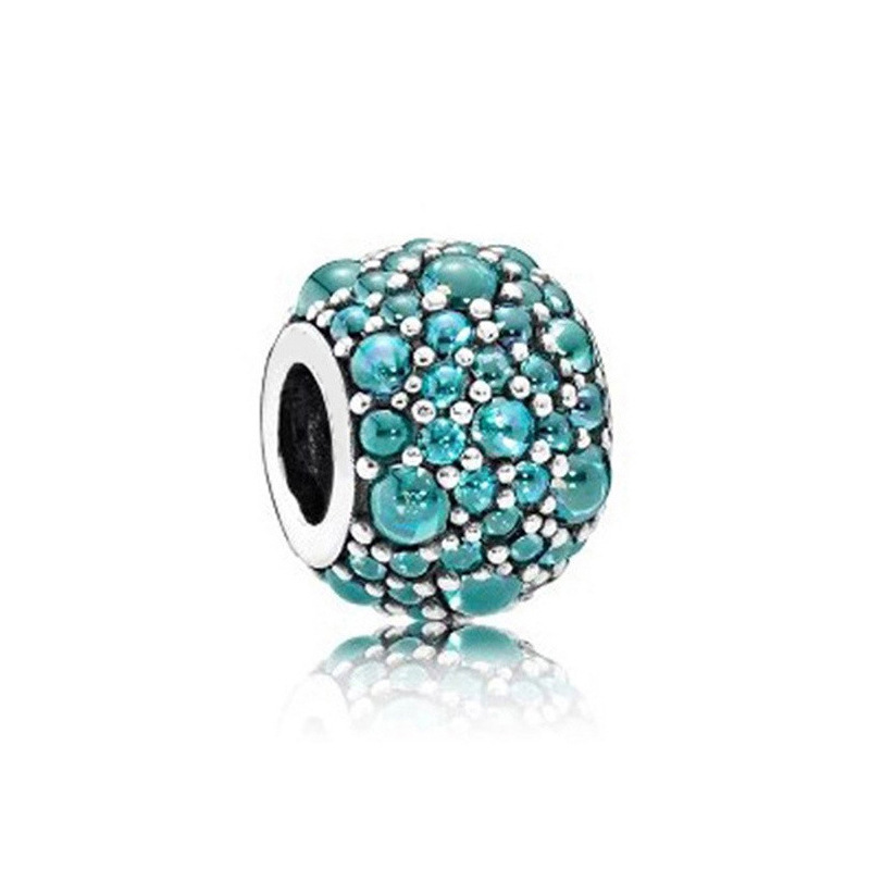 Factory direct pan luxuryreplica 925 silver three-sided beads series bubble carved elegant hanging beads DIY accessories