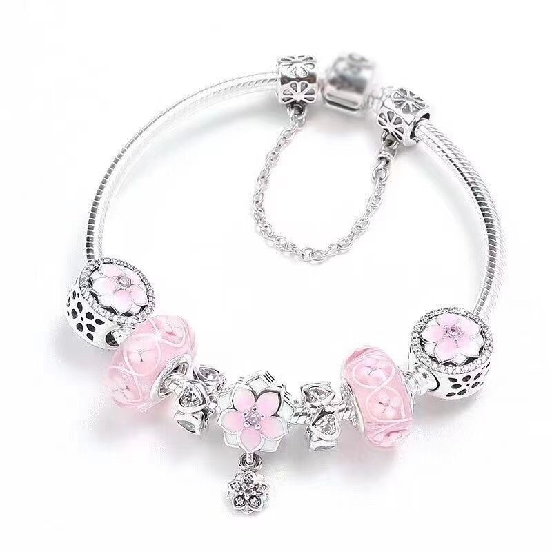 Cross-border pan luxuryreplica s925 sterling silver bracelet di s nidaisy pendant pumpkin car crown beaded diy with bracelet