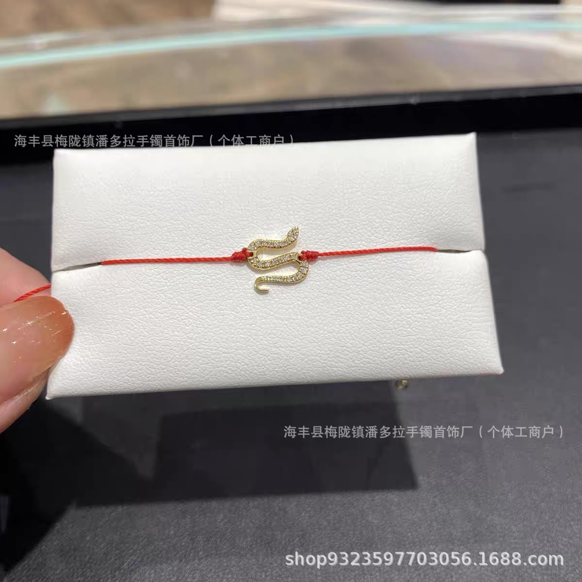 925 Sterling Silver French Red Rope Year of the Snake Bracelet Women's 18K Rose Gold Half Rope Half Chain This Year of Life Transfer Snake Hand Rope