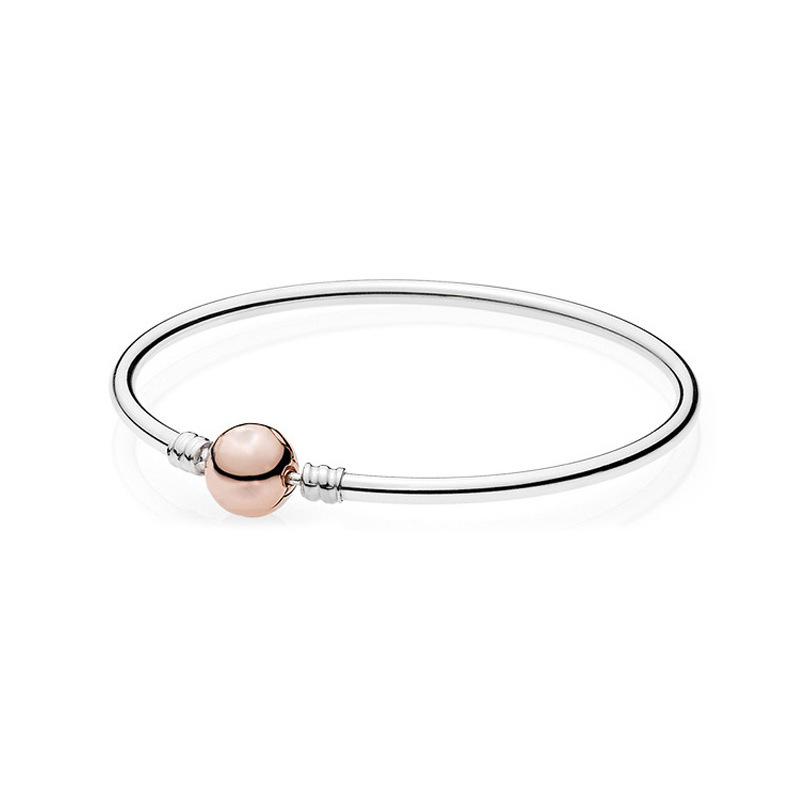Factory direct pan luxuryreplica 925 sterling silver classic rose gold round buckle bracelet DIY basic bracelet bracelet