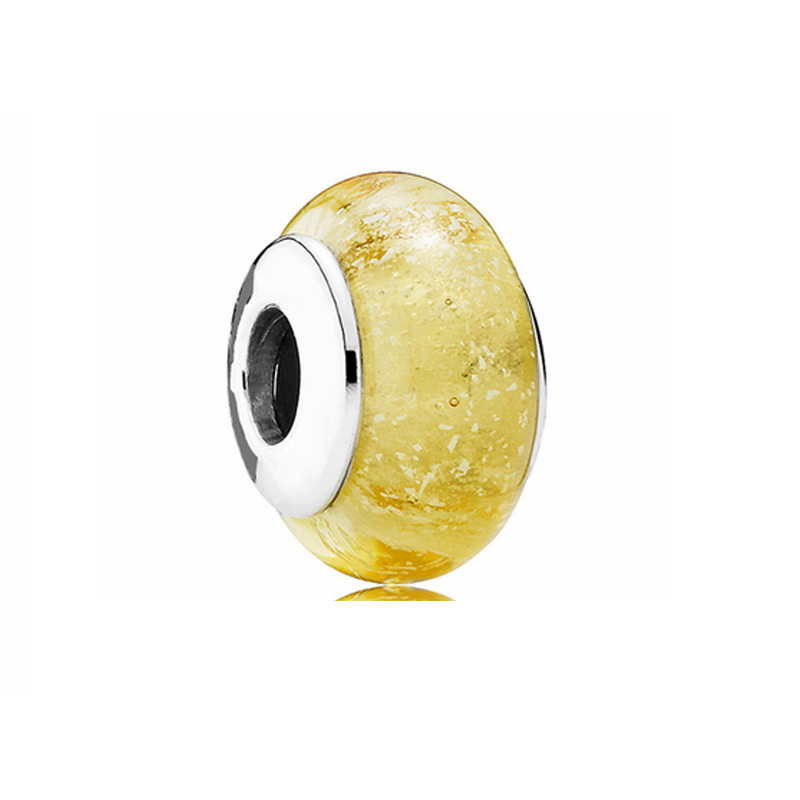 pan  luxuryreplica 925 Pure Silver Di S NI Love Rainbow Glazed Beads Hanging Beads DIY Accessories Beads