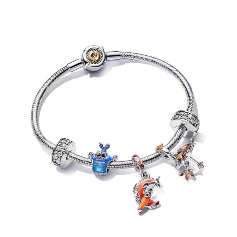 Cross-border Hot Pangjiadora S925 Silver Stars Fairy Tale Star Picking Travel Bracelet suit Fashion Elegant Bracelet for Women