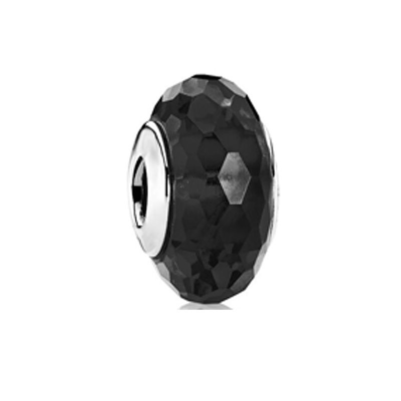 Factory Outlet pan  luxuryreplica 925 Silver Shining Blue Cutting Surface Series Glazed Beads String Hanging DIY Beads