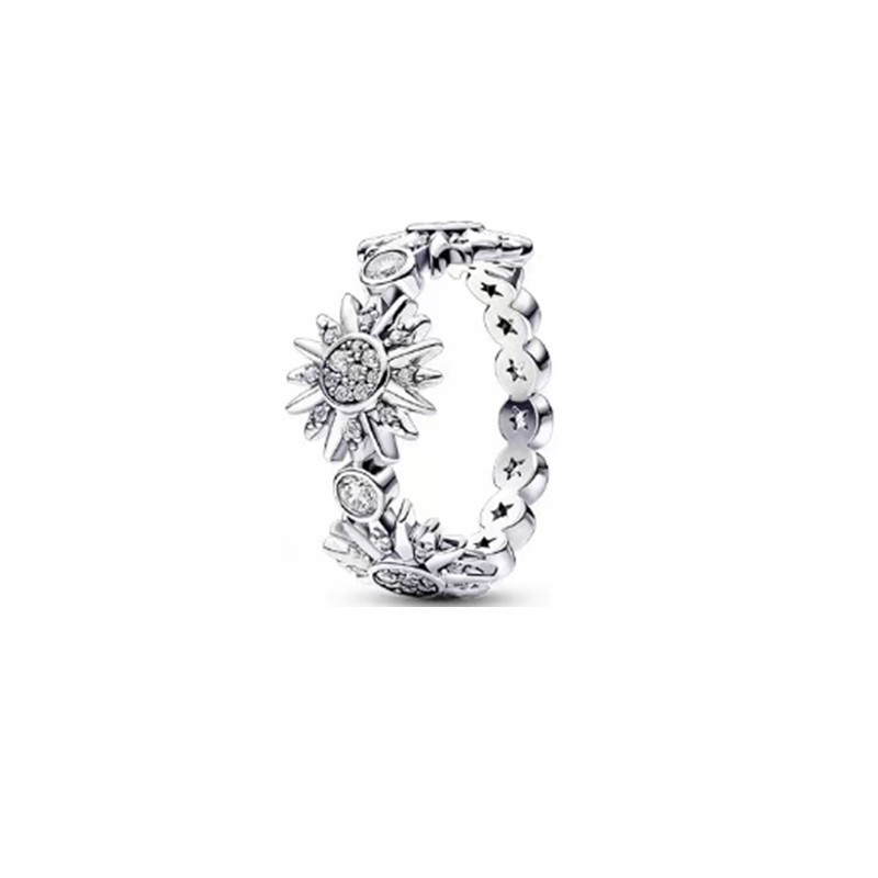 Factory direct pan  luxuryreplica 925 sterling silver ring game of rights dragon ring sun and moon shine ring