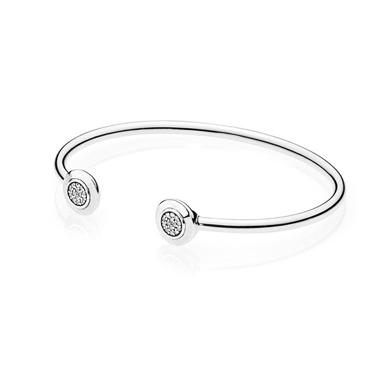 Factory direct pan  luxuryreplica 925 silver rose gold round beads fashion opening bracelet accessories basic chain bracelet