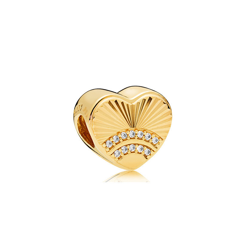 pan luxuryreplica White Copper Silver Plated Gold Love Hollow Fixed Buckle Beaded DIY Accessories