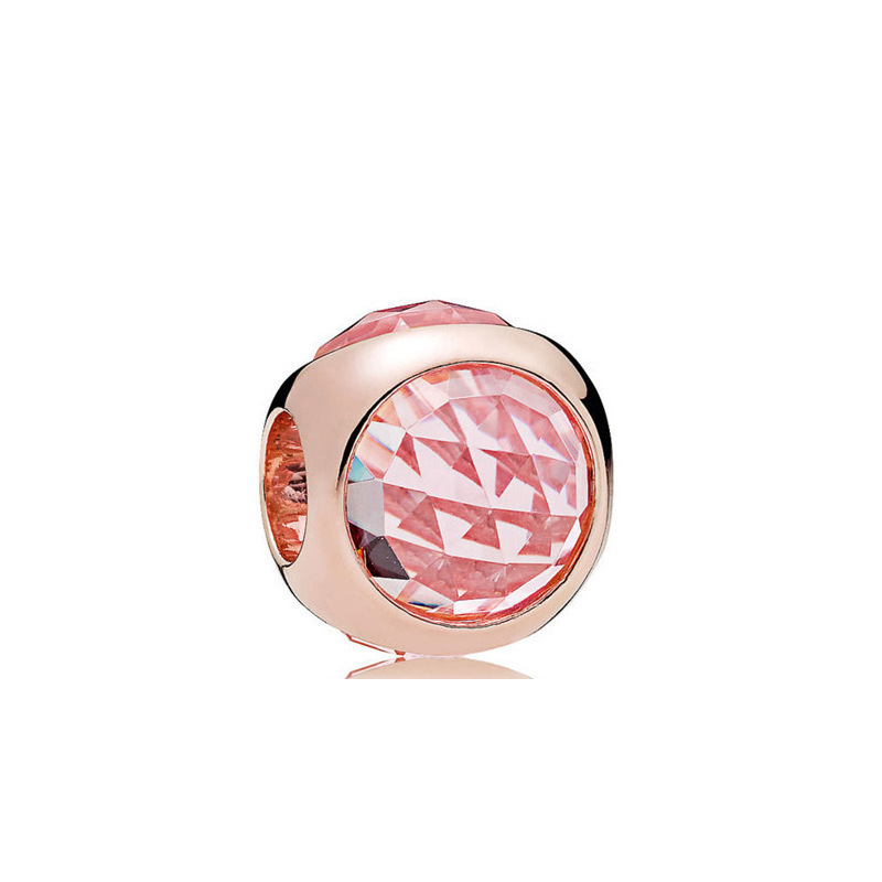 pan luxuryreplica Di Rose Gold Love Three-sided Beads Zircon Hanging Beads DIY Accessories Beads