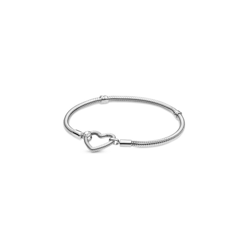 Factory direct pan  luxuryreplica 925 sterling silver heart-shaped chain buckle snake bone bracelet love buckle pan  luxuryreplica basic chain