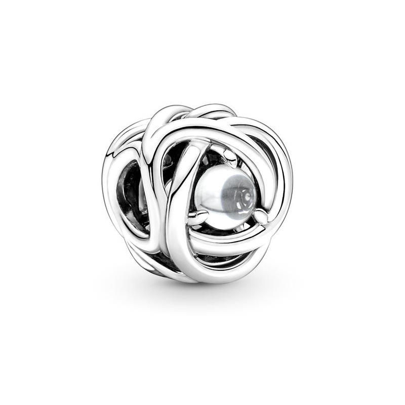 Factory direct pan luxuryreplica s925 silver beads December birthday stone rose shape string loose beads