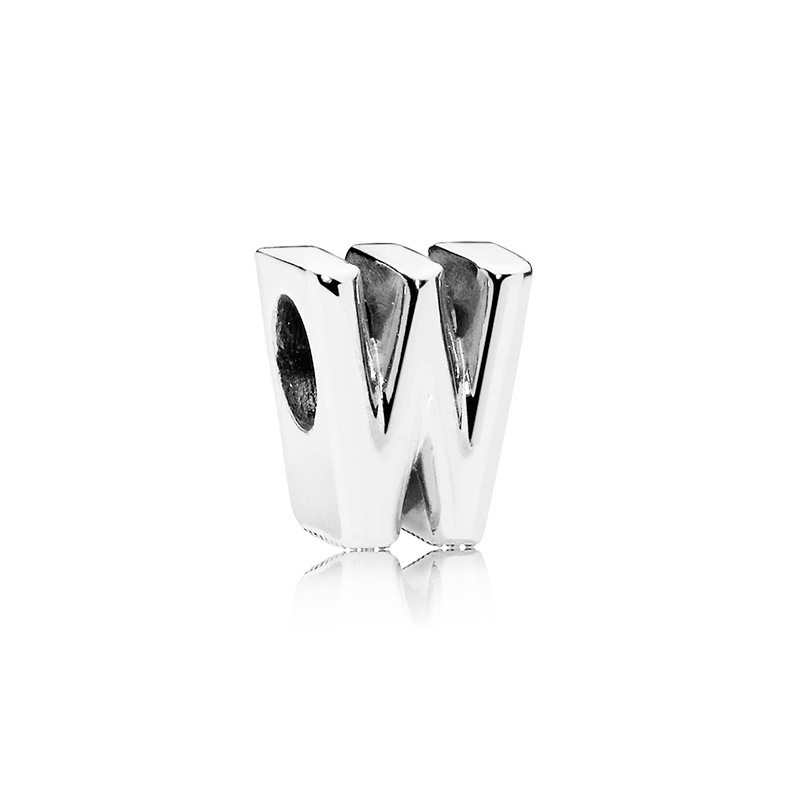pan luxuryreplica 925 sterling silver beads twenty-six English letters beaded DIY accessories loose beads