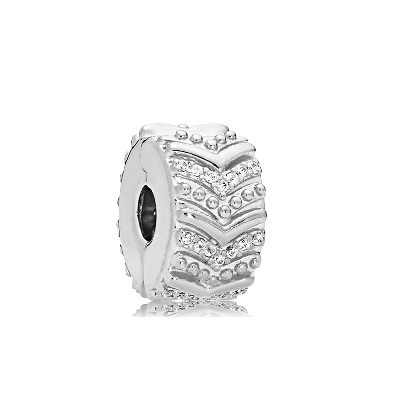 Factory direct pan luxuryreplica 925 silver four-leaf clover fixed buckle stroller hanging loose beads DIY accessories beads