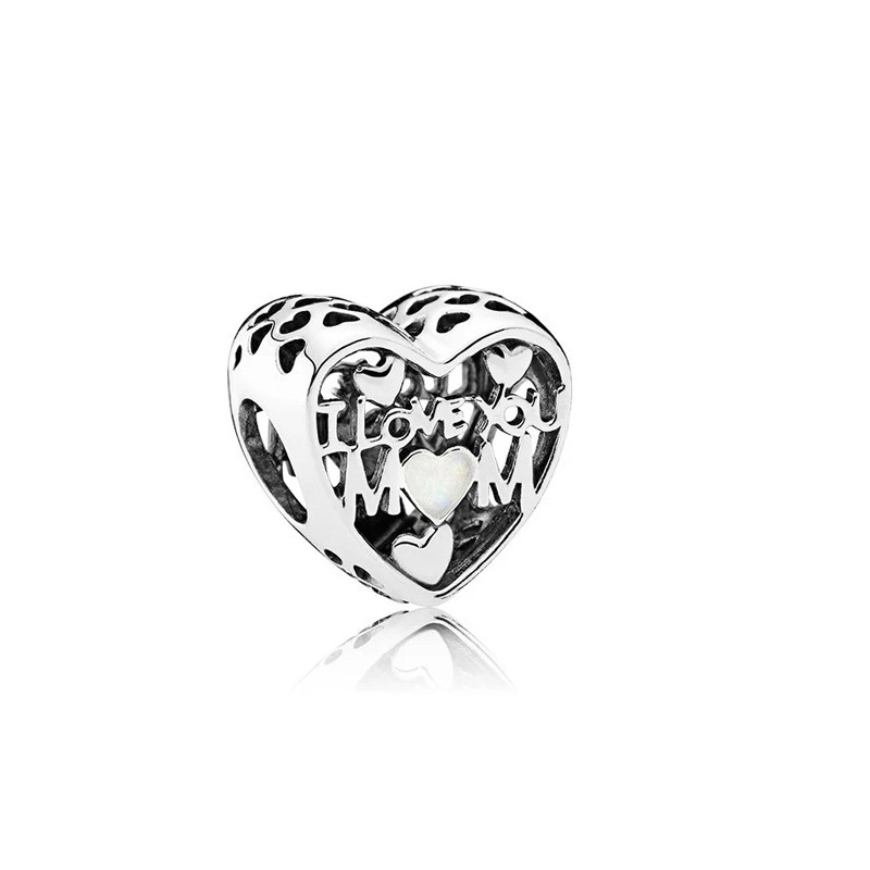 Factory direct pan luxuryreplica 925 silver love shape bow wings hanging beads DIY accessories beads