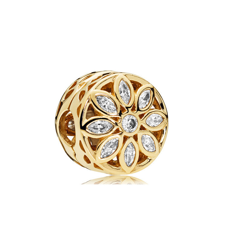 pan luxuryreplica White Copper Silver Plated Gold Love Hollow Fixed Buckle Beaded DIY Accessories