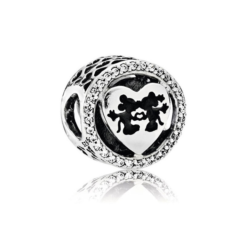 Factory direct pan luxuryreplica 925 sterling silver four-leaf clover lipstick tree love hollow hanging beads DIY accessories beads