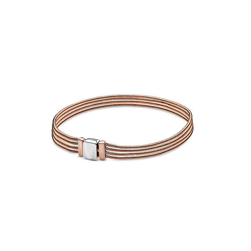 pan luxuryreplica 925 Sterling Silver Black Watch Personality Fashion Temperament Bracelet DIY Basic Bracelet