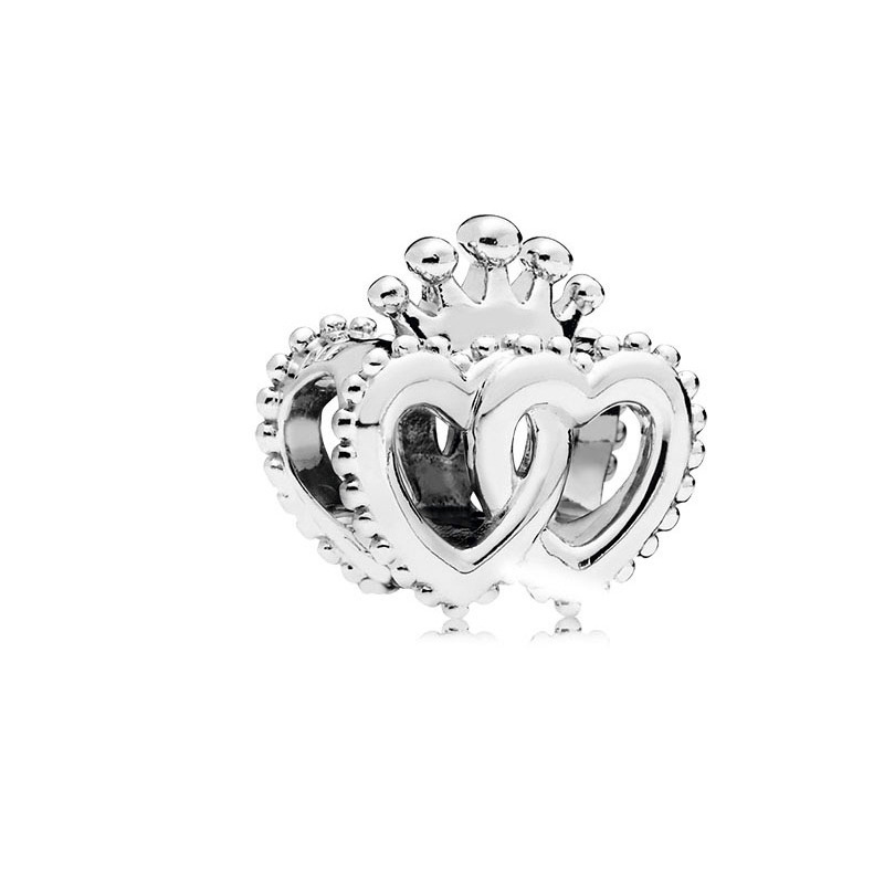Factory direct pan luxuryreplica love 925 silver beads DIY accessories heart lock key hanging beads loose beads