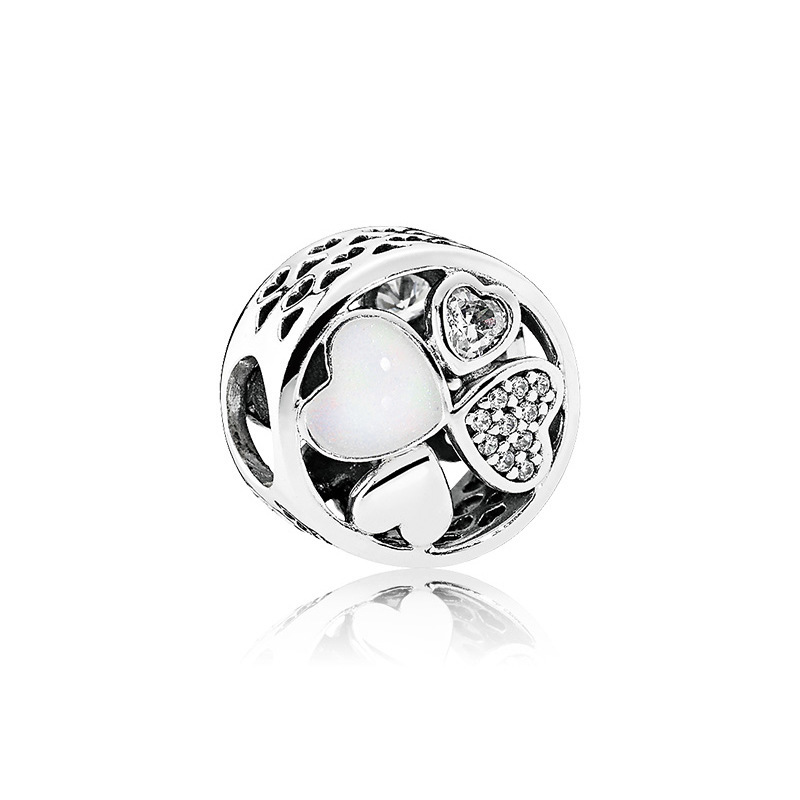 Factory direct pan luxuryreplica 925 sterling silver four-leaf clover lipstick tree love hollow hanging beads DIY accessories beads