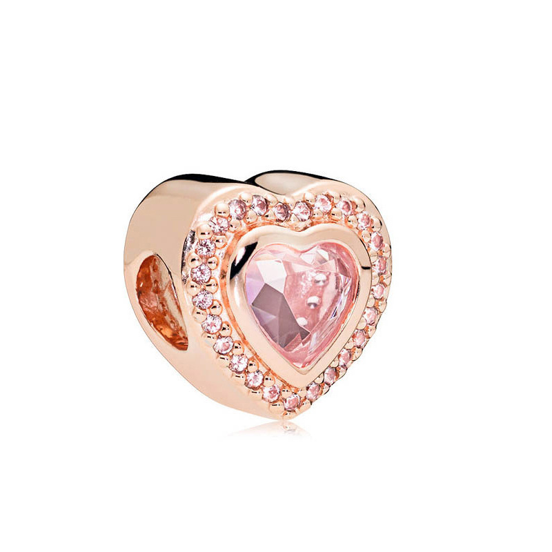 pan luxuryreplica Di Rose Gold Love Three-sided Beads Zircon Hanging Beads DIY Accessories Beads