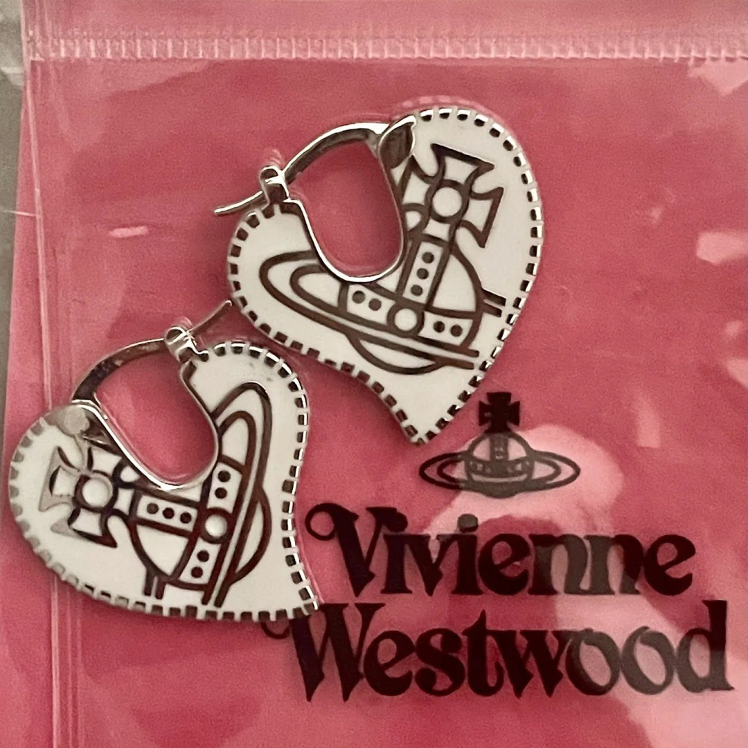 High Version Queen Mother vivi  luxuryreplica Vivian 23 New Sweet Cool AMANDA Love Wheel Paint Earrings