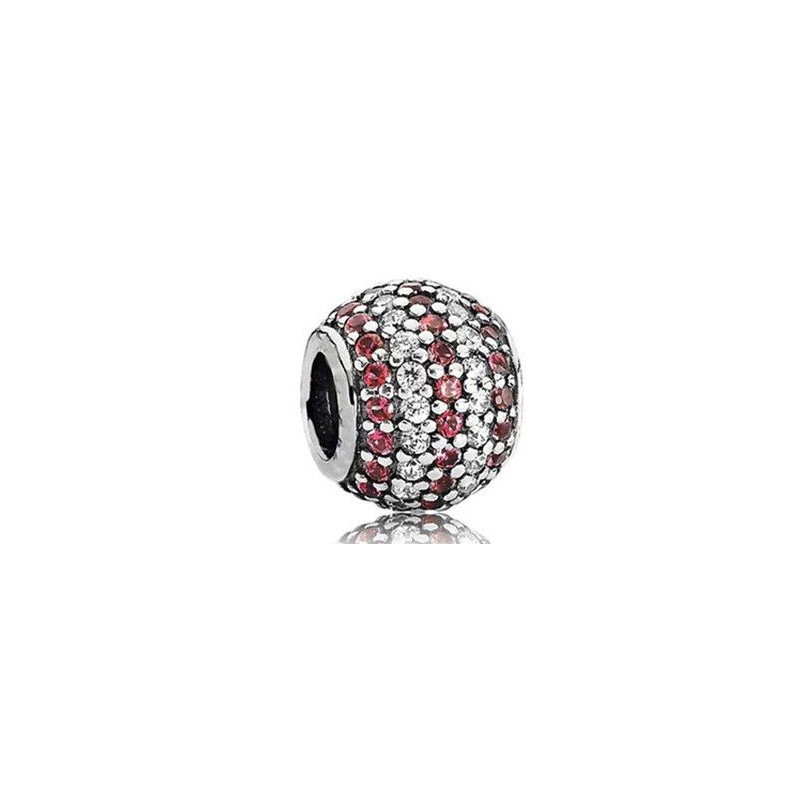 Factory direct pan  luxuryreplica 925 silver fritillary overflowing zircon kiss cute fun hanging beads DIY accessories beads